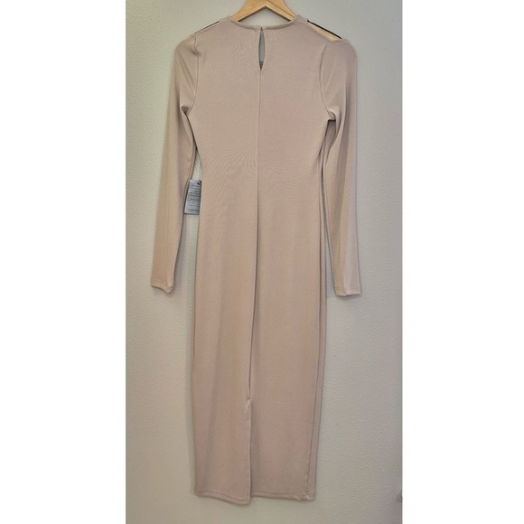 NWT ASTR The Label Long Sleeve Shoulder Cut Out Ribbed Sweater Dress - Picture 5 of 10